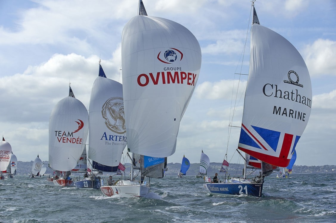 DEPART, VILLAGE, ERIC BOMPARD CACHEMIRE, LA SOLITAIRE DU FIGARO