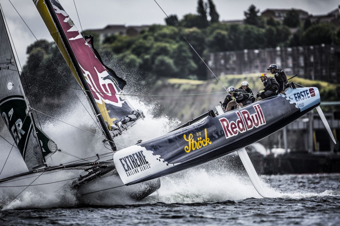 Act4, Cardiff, Day4, ESS, Extreme Sailing Series, Fleet, Hans Peter Steinacher, Jason Waterhouse, Josh McKnight, Multihull, Red Bull Sailing Team, Shaun Mason, Stadium Racing, Stewart Dodson, UK