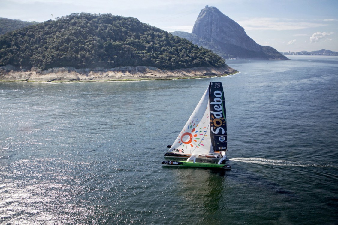 Brazil, Rio de Janeiro, South America, Thomas Coville, Ultime Class, VPLP, action, adrenalin, adventure, adventurer, boat, color, competition, future, high performance, horizontal, marine, nautical, navigation, ocean, offshore, onboard, outdoor, portrait, racing, racing yacht, record, sail, sailboat, sailing, sailing team, sailor, sea, sponsor, sponsoring, team, tourist, travel, trimaran, vision, voyage, water, wind, yacht, yachting, yachtman, yachtmen