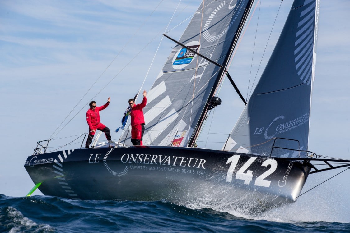 banque image, class 40, course au large, jacques vabre, le conservateur, pierre brasseur, voile, yannick bestaven