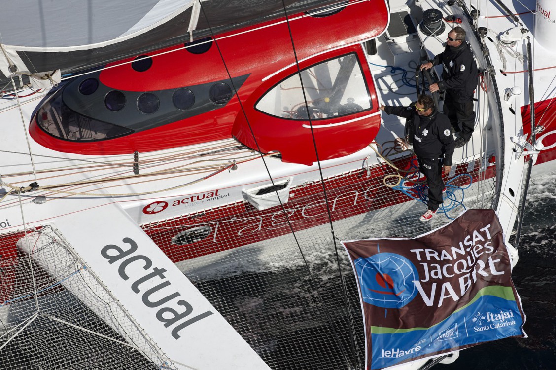 10-2015, OUTSIDE, BELLE ILE, FRANCE, ULTIM, MULTI, TRIMARAN, ACTUAL, YVES LE BLEVEC, TJV2015, HELI, Jean-Baptiste Le Vaillant