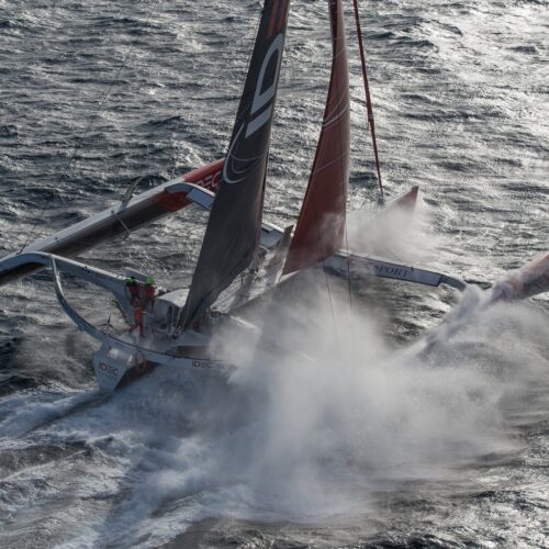 trimaran, octobre, aerial, helico, action, voile, record, entrainement, equipage, multihull, multicoque