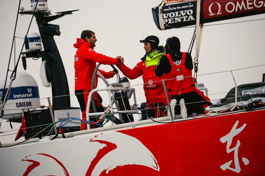 Leg 9,Bowman,Skipper,Media,Staff,Emotion,Commercial,Charles Caudrelier,Volvo Penta,Celebration,Dongfeng,OBR,french,Jack Bouttell,2017-18,Arrivals,Under 30,Onboard reporter,Race Suppliers,Kind of picture,Newport-Cardiff